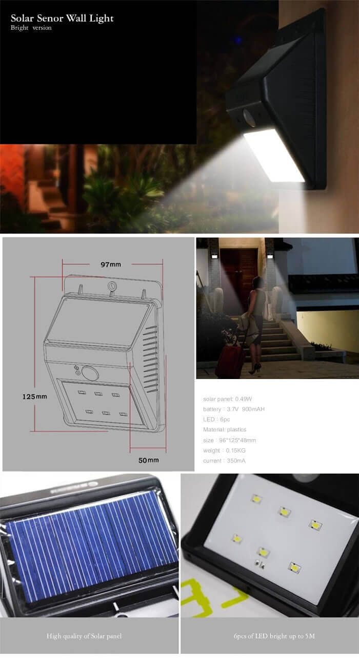 Solar Senor wall light & stair light