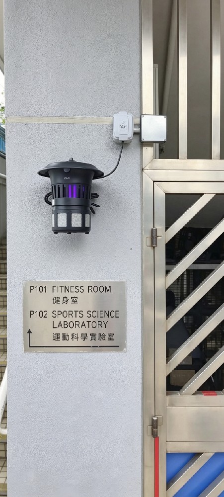 學校樓梯及走廊掛牆式滅蚊燈安裝實例