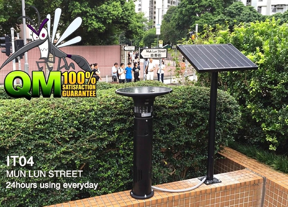 香港屋苑街道太陽能滅蚊機案例（黃大仙睦鄰街現場）